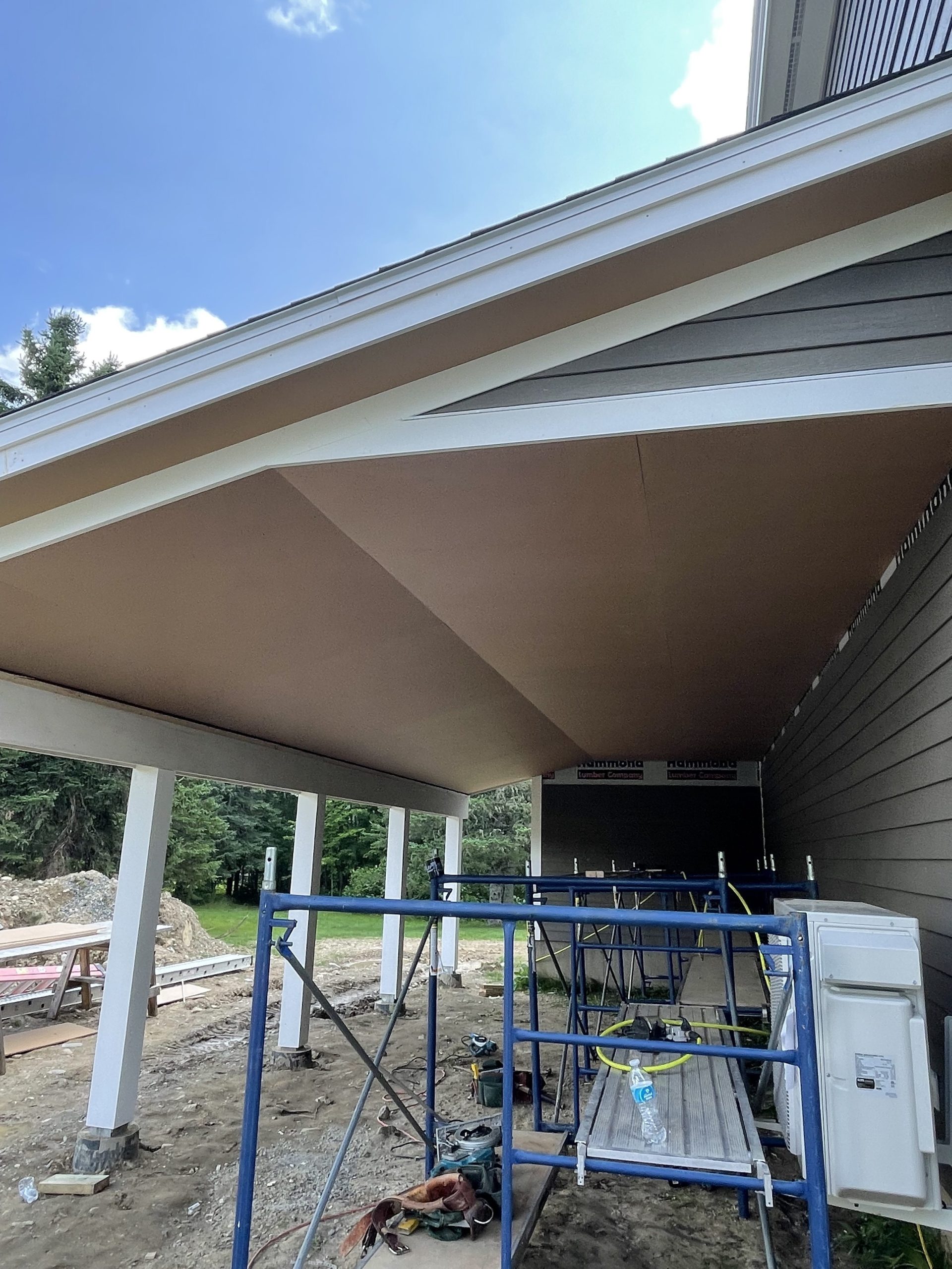 Shin Pond Lake Home Construction porch